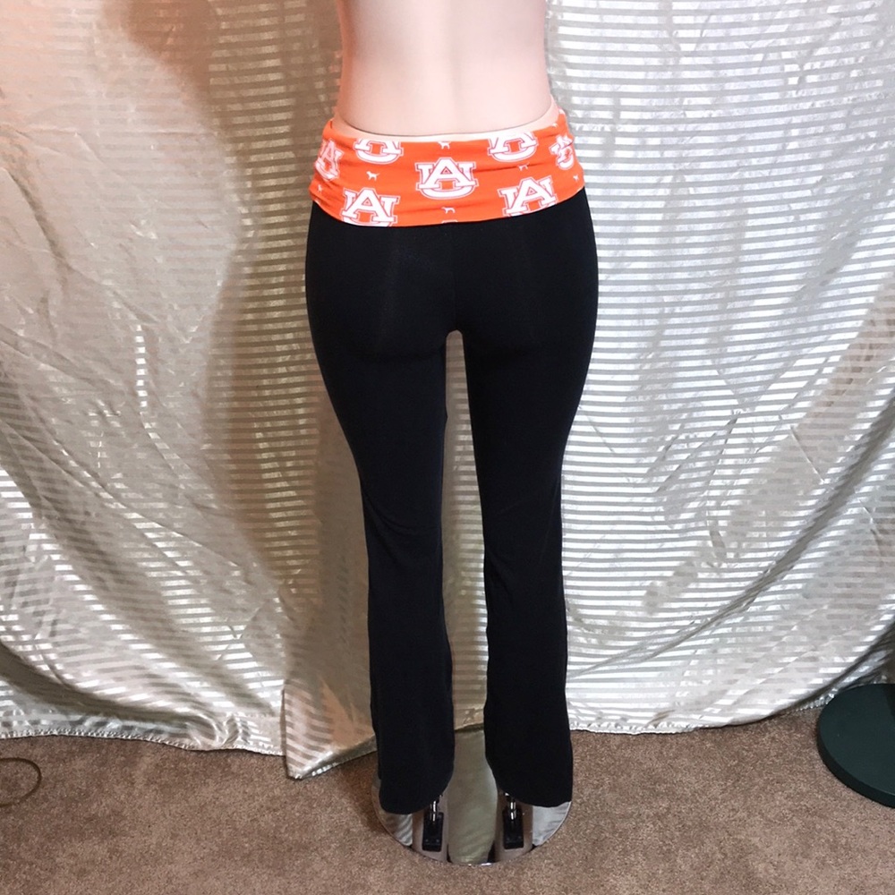 VS Pink Auburn University Fold Over Yoga Pants - Picture 5 of 8